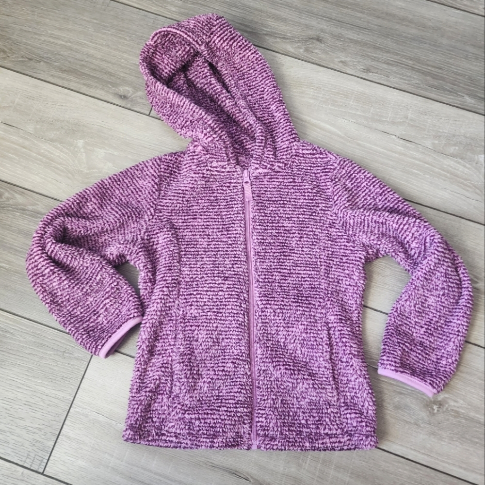 Plush purple zip up hoodie